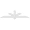 Ekena Millwork Kennewick Architectural Grade PVC Gable Bracket, 60"W x 15"H x 2"D x 4"F, 6/12 Pitch GBP060X15X0204KEN00 - alternate 2